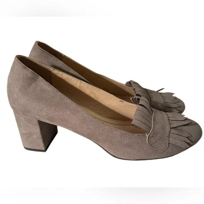 CL Chinese Laundry Anete Mujer Punta Redonda Imitación Gamuza Tacones Taupe Talla 9.5 NUEVO Foto 1 de 4