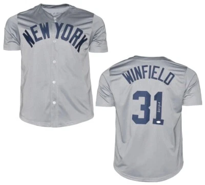 Dave Winfield Autographed New York Grey Baseball Jersey (JSA) - Image 1 of 4