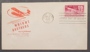 1949-FIRST DAY COVER-AIRMAIL-WRIGHT BROTHERS ISSUE, Kitty Hawk Cancel - Picture 1 of 4