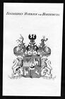 Ca.1820 Hormayr To Hortenburg Coat of Arms Nobility Copperplate Antique Print