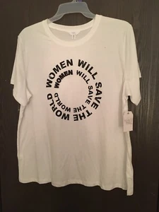 Time and True Women's Brand New With Tag Tee Style Top Save The World Size 2X-20 - Picture 1 of 1