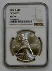 1992 D Olympics Commemorative Silver Dollar - NGC MS 70