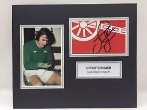 RARE Jimmy Rimmer Arsenal Signed Photo Display + COA AUTOGRAPH - Picture 1 of 3