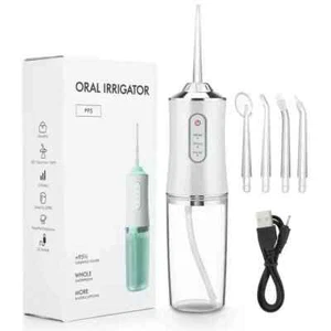Cordless Dental Water Flosser with Jet 4 Tips Floss Oral Irrigator Teeth Cleaner - Picture 1 of 4
