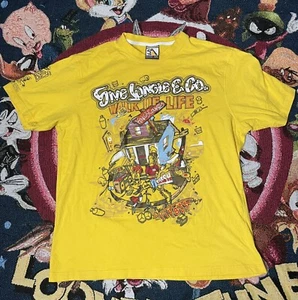 VTG Y2K 5ive Jungle Graphic T Shirt 3XL Yellow Streetwear Graffiti - Picture 1 of 7