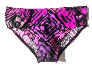 New MAO Swimwear Men Purple Tie Dye Swim Brief Racer Swimsuit sz 36 Speedo Style - Picture 1 of 10