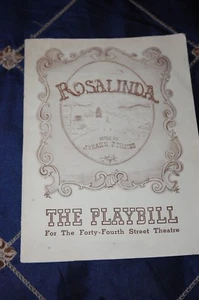 DE COLECCIÓN PLAYBILL 44TH STREET THEATRE "ROSALINDA" CON SIN USAR [POSTAL 1943 - Imagen 1 de 10