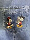 Disney Store Mickey Minnie Mouse Denim Jean Dress Jumper medium Modest Teacher