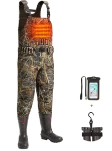 PREMIUM, HEATED,SIZE 12 Waterfowl Hunting Waders, 800G3M, Waterproof, Neoprene - Picture 1 of 10