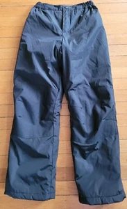 Lands End Black Snow Pants Ski Board Iron Knee Bottom Boys Girls Kids 12 Insulat - Picture 1 of 7