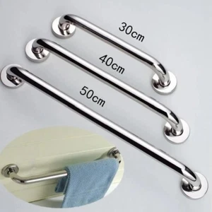 50cm Maniglia Di Sicurezza Bagno Supporto Doccia Anziani Portasciugamani Argento - Imagen 1 de 12
