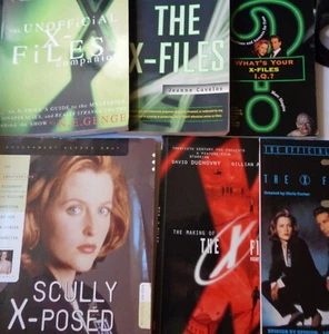 Huge lot of 36 The X-Files Books, Magazines + 1 Script, 1 Cassette, 1 Map - Foto 1 di 4