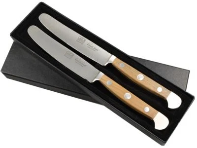 Güde Alpha Fasseiche Messerset *2-E314/12 Tafelmesser Eichenholz Geschenkkarton - Bild 1 von 4