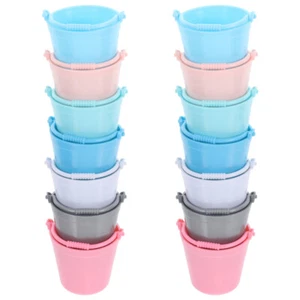14 Pcs Miniature Bucket Plastic Toy Cleaning Tools Toys Child Kids Small Beach - Picture 1 of 12