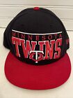 New Era Minnesota Twins Spellout Red Blue Tc Snapback Cap Old Logo Hat Mlb