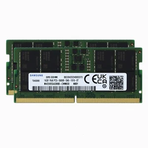 Samsung 2x16GB PC5-44800 DDR5 5600 MHz SODIMM Laptop Memory RAM M425R2GA3BB0-CWM - Picture 1 of 2