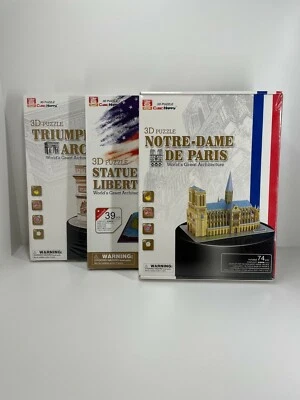 3D Puzzle Bundle Triumphal Arch Statue of Liberty Notre Dame Cubic Happy gift - Image 1 of 4