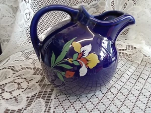 Hall China Co. Blue Blossom Ball Jug Pitcher 1939-1953 Collectible - Picture 1 of 5