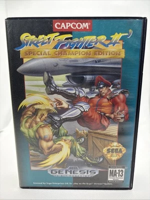 Street Fighter II: Special Champion Edition Sega Genesis 1993 Case & Game Tested - Image 1 of 4