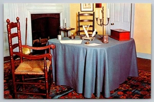 Vintage Postcard- Study in Rockingham Washington's Headquarters Rocky Hill NJ - Picture 1 of 2