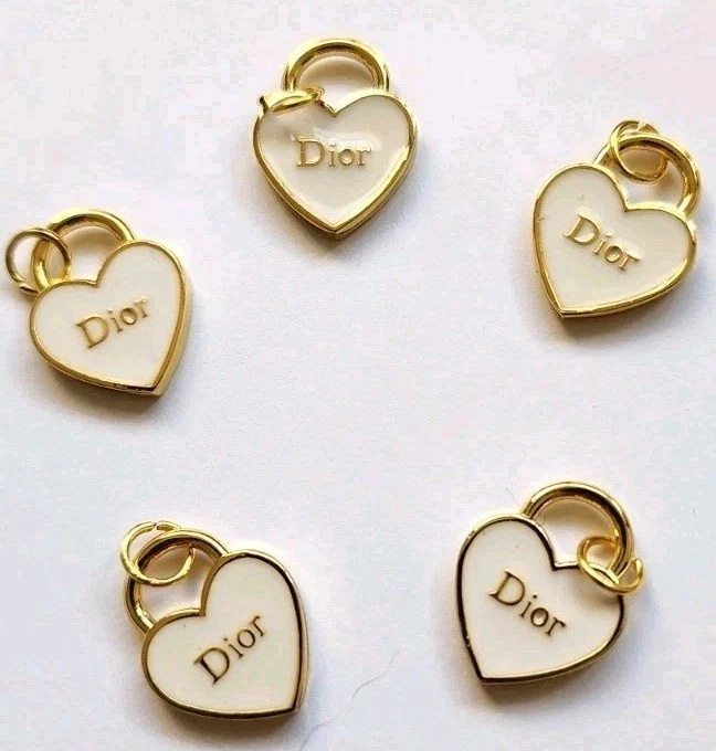 Lot of 5pcs Dior Vintage Buttons and Zipper Pulls  Metal 15mm Double-sided  - Image 1 of 1