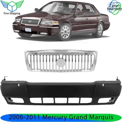 Front Bumper Cover Fascia & Grille Assembly For 2006-2011 Mercury Grand Marquis Foto 1 de 4