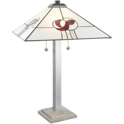 Dale Tiffany TT23066 Mack Table Lamp Brushed Nickel - Image 1 of 4