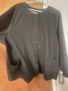 Grey’s Anatomy by Barco Scrub Jacket Black 5XL NWT Nursing Medical Uniform - Picture 1 of 4