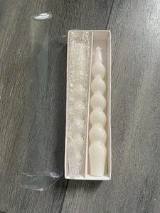 Juego de 2 velas de hielo 8 pulgadas blanco invierno Navidad - Imagen 1 de 2