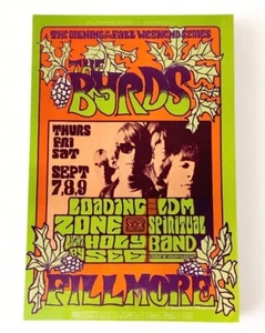 Original Jim Bashfield 1967 by Bill Graham The Byrds Fillmore Concert Poster #82 - Picture 1 of 6