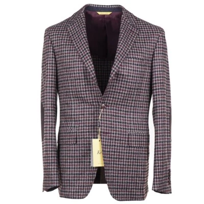 Canali 'Kei' Soft Flannel Wool Sport Coat with Leather Details 40R (Eu 50) NWT - Image 1 of 4