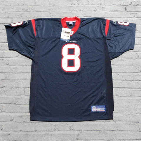 Vintage Houston Texans David Carr Football Jersey 50 Reebok Pro Cut Authentic Cover
