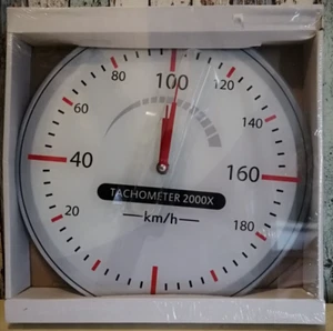 Wanduhr "Tachometer", Durchmesser ca . 30 cm - Bild 1 von 3