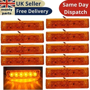 10X Luz De Posición Led Naranja Para Remolque Camión Recuperación 12V - Imagen 1 de 6