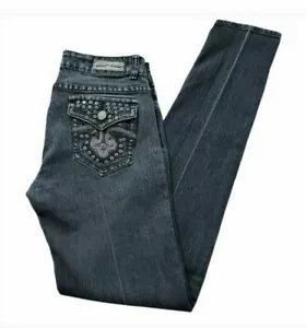 Jeans Free Culture donna junior etichetta taglia 9 nero skinny borchie denim - Foto 1 di 12