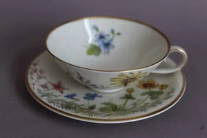 Krautheim Wiesengrund und Bergeshöhn Teetasse m. Untertasse Selb Bavaria Scene J - Picture 1 of 10