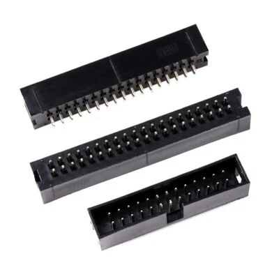 2.54mm Pitch IDC Boxed Header Connectors - Straight/Right Angle Pin 6P-50P - Image 1 of 4