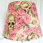 Skull lampshade for table lamps gothic Resting in Roses light lamp shade