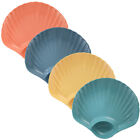 4 Pcs Dumpling Plate Pp Serving With Sauce Holder French Fries Plastic