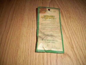 Weaver No 137 Pivot Mount Base With Attaching Screws NOS - Picture 1 of 2
