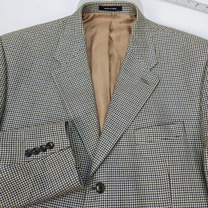 IZOD Houndstooth Blazer Men's Size 46L Sport Coat 3 Button Jacket 46 L