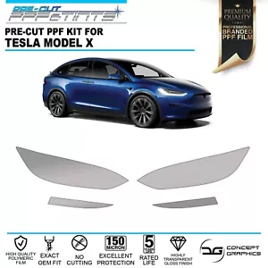 Headlight Stone Chip Guard PPF Paint Protection Film For Tesla Model X 22+ - Picture 1 of 3