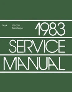 1983 Dodge Ram Truck Ramcharger Shop Service Repair Manual Book Guide OEM - Picture 1 of 5