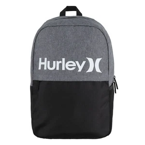 Hurley Kids One & Only Grey Heather/Black Laptop Unisex Backpack (9A7096-G0E) - Picture 1 of 9