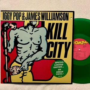 IGGY POP : JAMES WILLIAMSON - Kill City GREEN VINYL LP RECORD (1977) Lou Reed - Picture 1 of 8