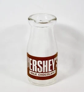 Botella de 1/2 pinta de chocolate con leche pintura marrón láctea Hershey's vintage - Imagen 1 de 3