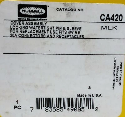 Hubbell CA420 Cover Assembly - Image 1 of 3