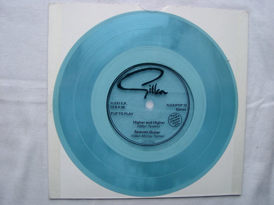 GILLAN - Higher And Higher / Spanish Guitar 7" - FLEXIPOP 13 - 1981 Flexi-Disc - Image 1 of 1