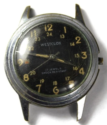 Westclox M101 24-Hour Dial 17j 32mm Military-Style Watch - Parts/Repair - Image 1 of 4