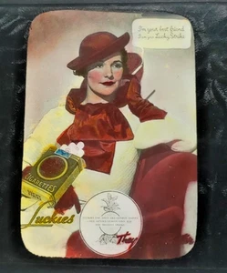 LUCKY STRIKE Cigarettes | *1920s* Lantern Glass Hand-Colored Advertisement Slide - Picture 1 of 3